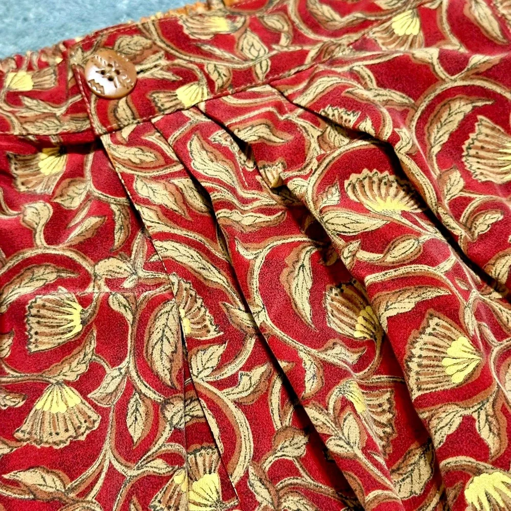NWT VTG Dana Buchman 100% Silk Reversible Boho Maxi Skirt Plus 24
